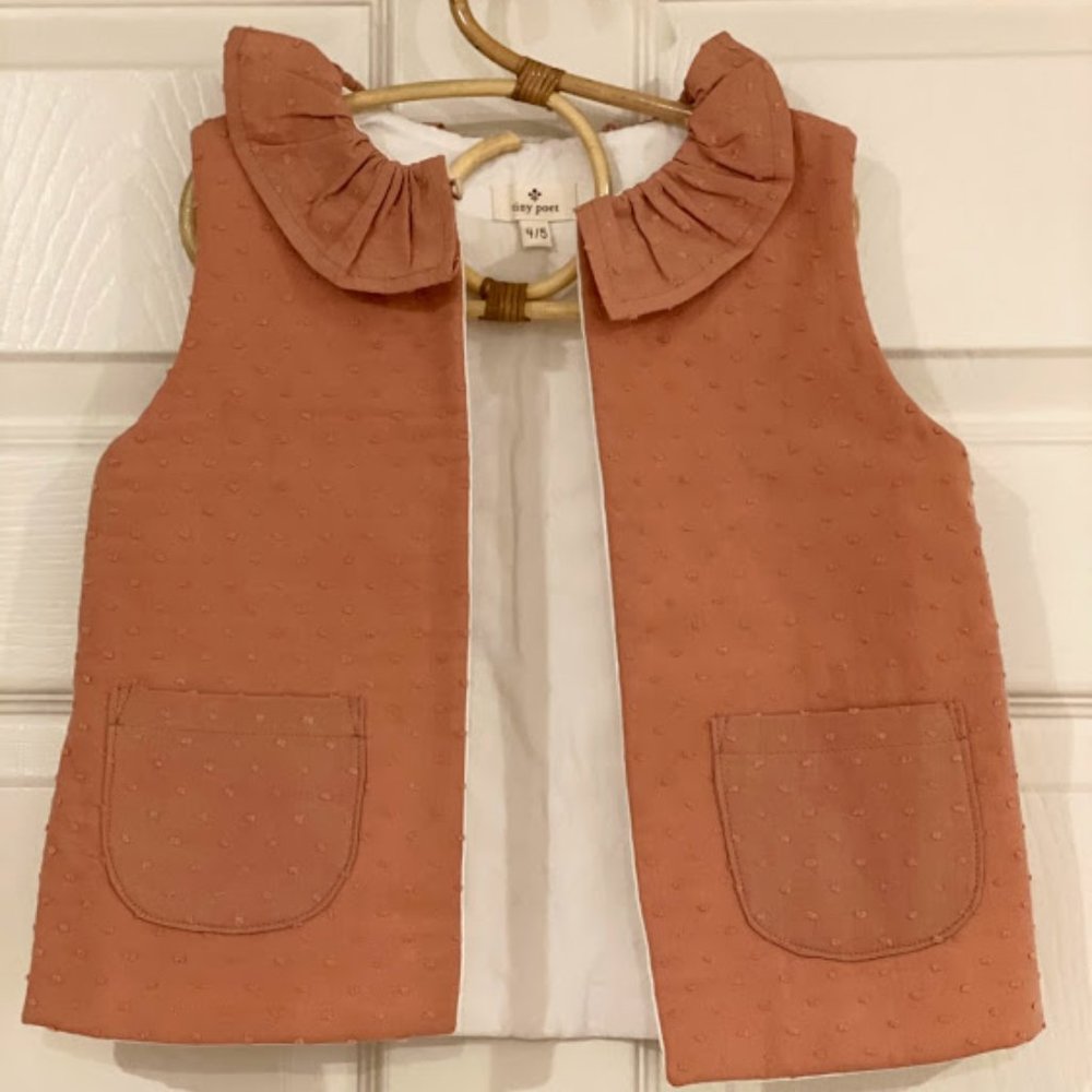 Tiny Poet Edith Vest Dusty Rose  Size 4/5 YR